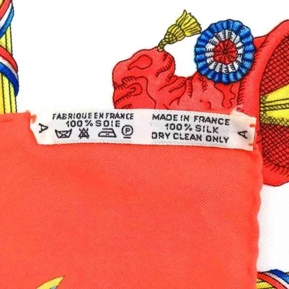 Hermes Scarf Carre 90 Orange Multicolor - Picture 5 of 10